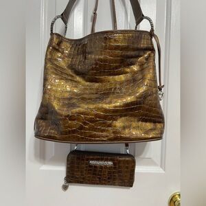 Brighton Cher Fayx Croc leather bag . Matching crossbody/ wallet …